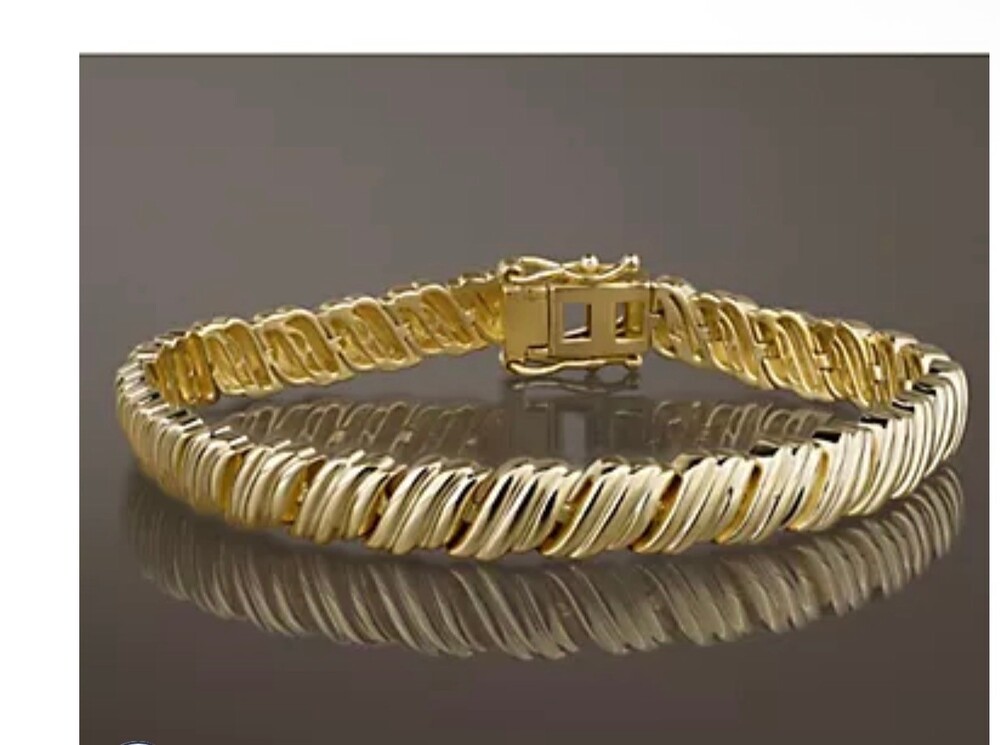 Christian James by Scott Grimes 14K Gold Clad Ripple Link Bracelet Average